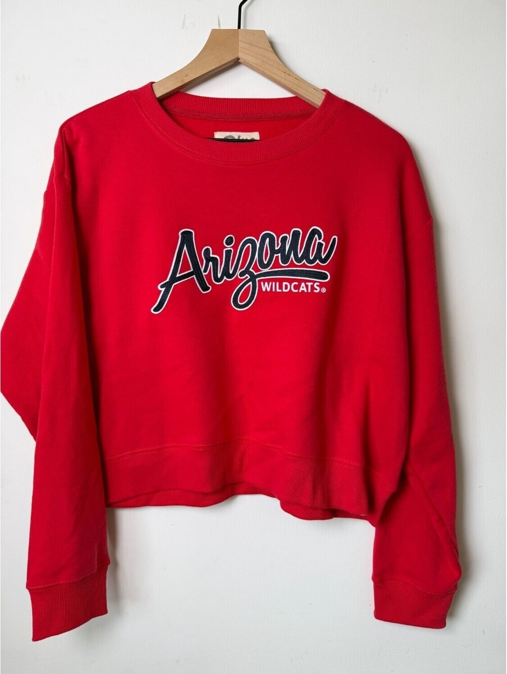 Blue 84 Arizona Wildcats® Sweatshirt Womens M Red Crew Neck Long Sleeve Cuffs